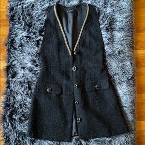 Zara Basic- Black “Tweed” Vest- Size M